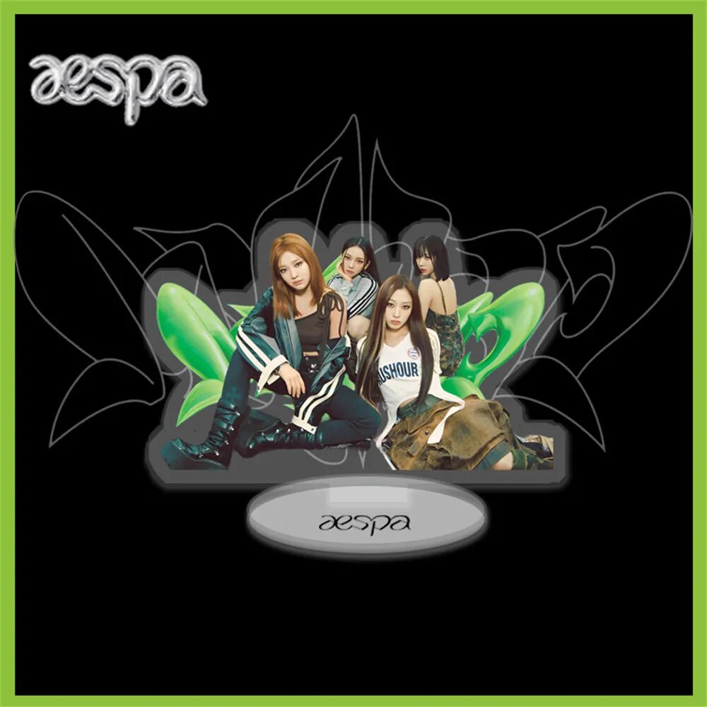 Mô hình Standee KPOP aespa Spicy Album Full-Body HD Acrylic Karina Winter Phụ kiện trang trí để bàn góc học tập