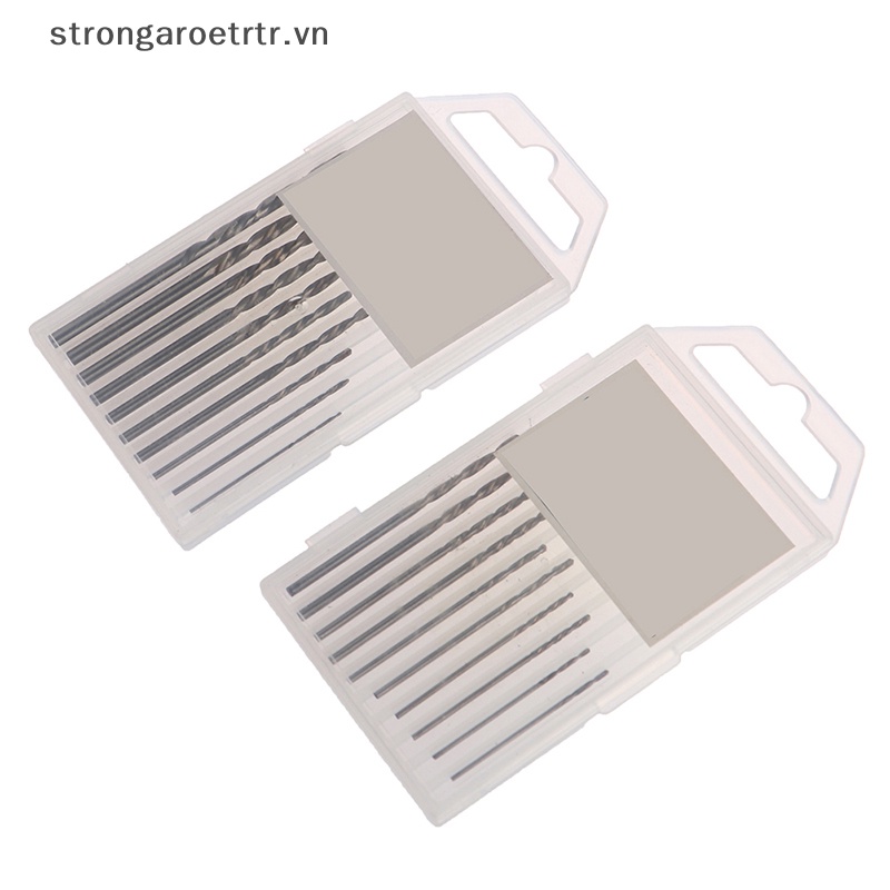 Set 10 Mũi Khoan mini 0.8mm-3.0mm Bằng Thép Gió hss vn