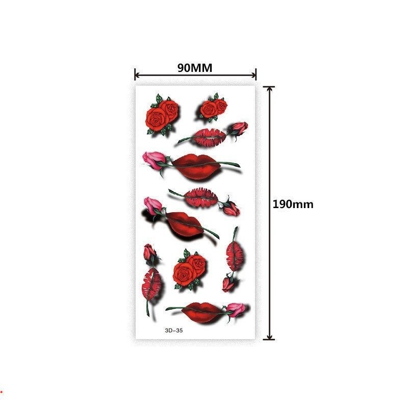 Hình Xăm Dán Chống Thấm Nước Hình Bướm Và Hoa Xinh Xắn