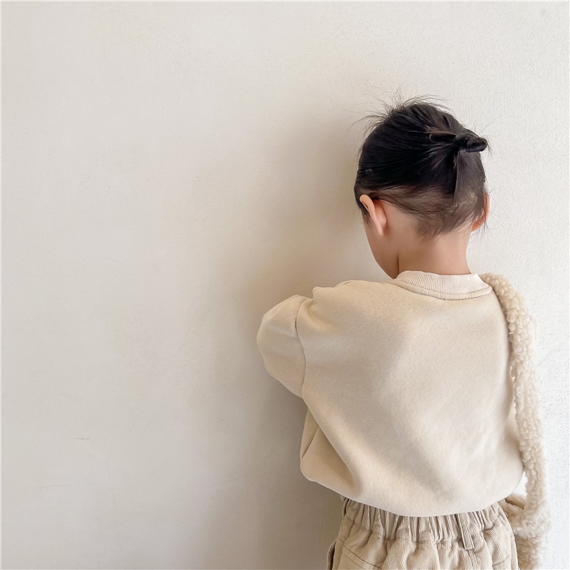 Áo Nỉ Dày Dặn Phong Cách Hàn Quốc Thời Trang Thu Đông Cho Bé Gái