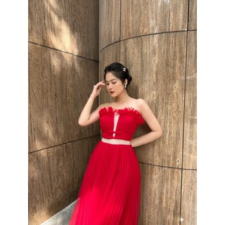 Đầm dự tiệc đính hoa 3D 4579