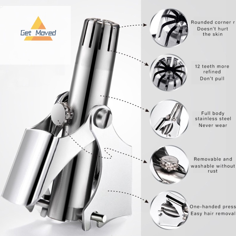 Máy Cạo Lông Mũi > Bằng Thép Không Gỉ Có Thể Giặt Được Kèm Bàn Chải Mới
