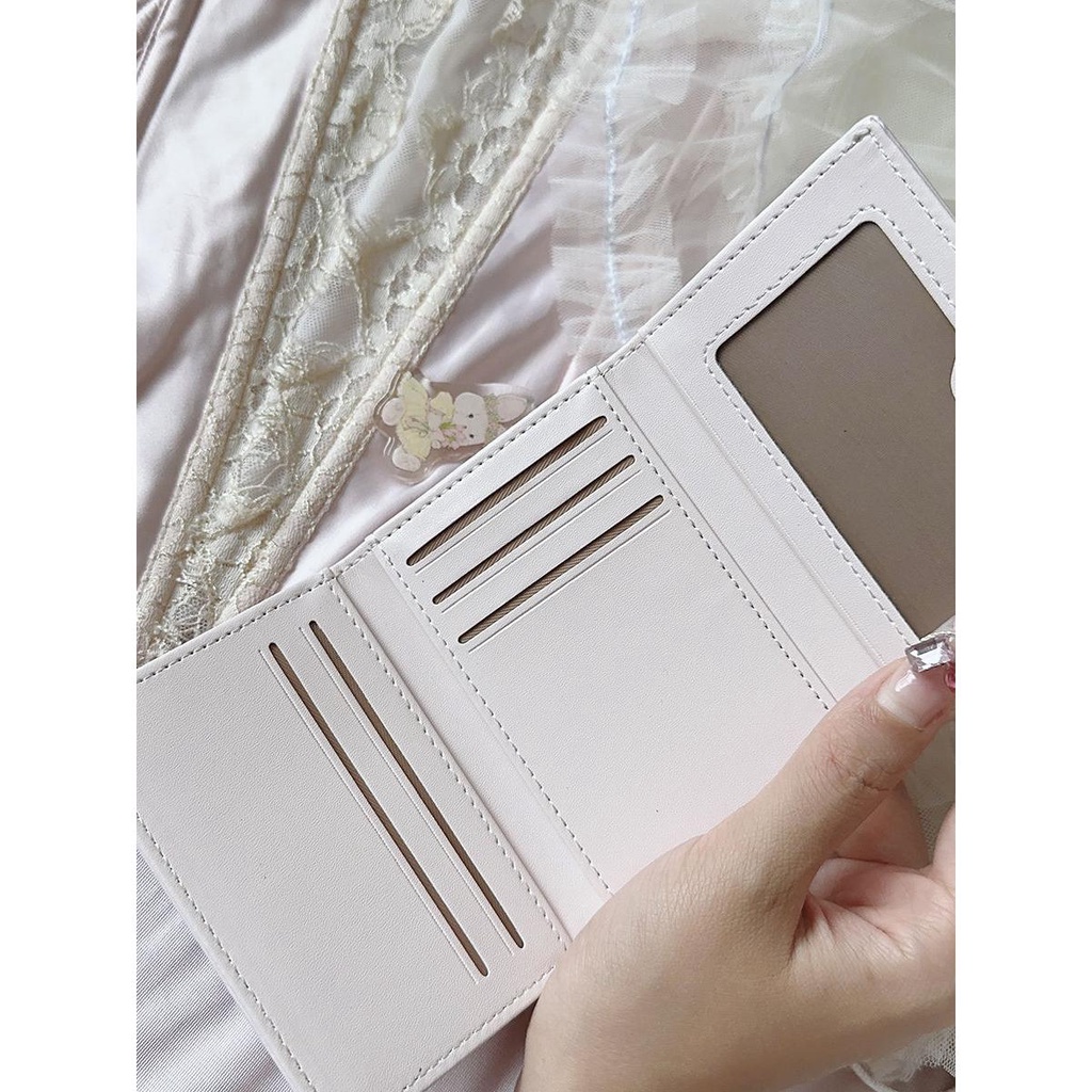 Girl dream spring Ví Đựng Nhiều Thẻ Có Khóa Nam Châm Chống Khử Từ Dòng picnic Chính Hãng Thiết Kế Hình Gấu Thỏ Dễ Thương