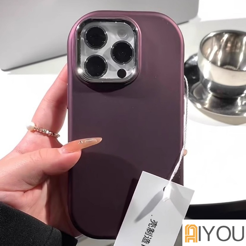 Ôp Điện Thoại Silicon Dẻo Hình oval Thời Trang Chống Rơi Cho iphone 11 12 13 14 15 pro max 14promax Ốp