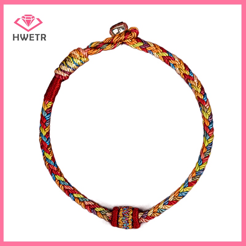 Vòng Tay Bện Dây Đỏ May Mắn Nhiều Màu Thời Trang Cho Nam Nữ Mới