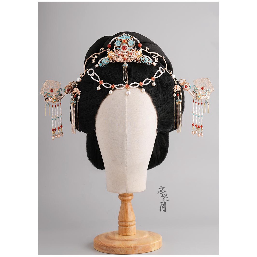 Kẹp Tóc Tua Rua Mạ Vàng Kiểu Hán Phục Trung Hoa Xinh Xắn Cho Cô Dâu