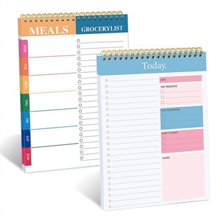 Kế hoạch bữa ăn hàng tuần Công cụ lập kế hoạch hàng ngày Notepad 52 tờ / gói Vỏ PP
