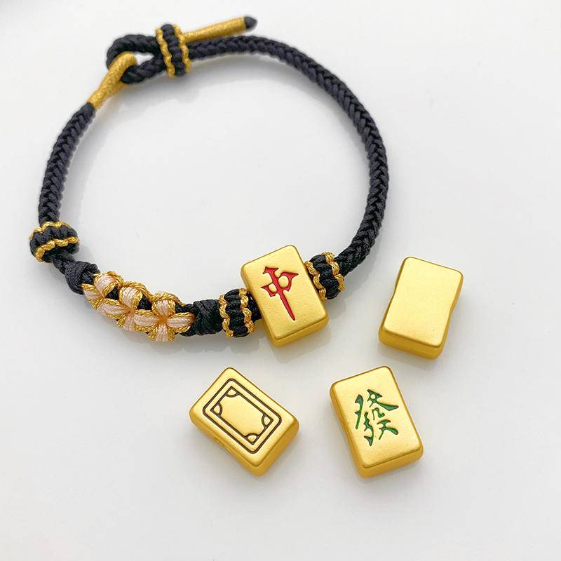 Hạt Xỏ Hình Vuông Màu Vàng Kim Làm Trang Sức Thủ Công diy