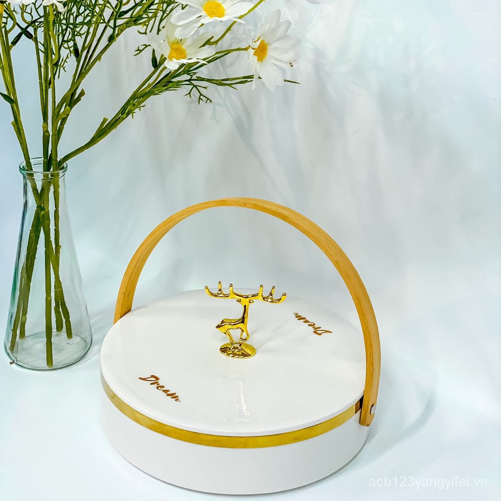 Khay Sứ cx62 Đựng Kẹo / Trái Cây Khử Trùng Trang Trí Nhà Cửa