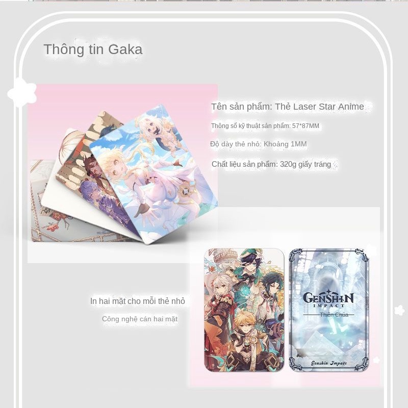 Honkai Star Rail HSR - Card bo góc Red Carpet Thẻ Ghi Chú Hình Ngôi Sao laser jingyuan xier fu xuan blade hd Tinh Tế Sáng Tạo