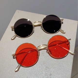 Kính Mát Gọng oval Kim Loại Chống Tia uv400 Phong Cách retro