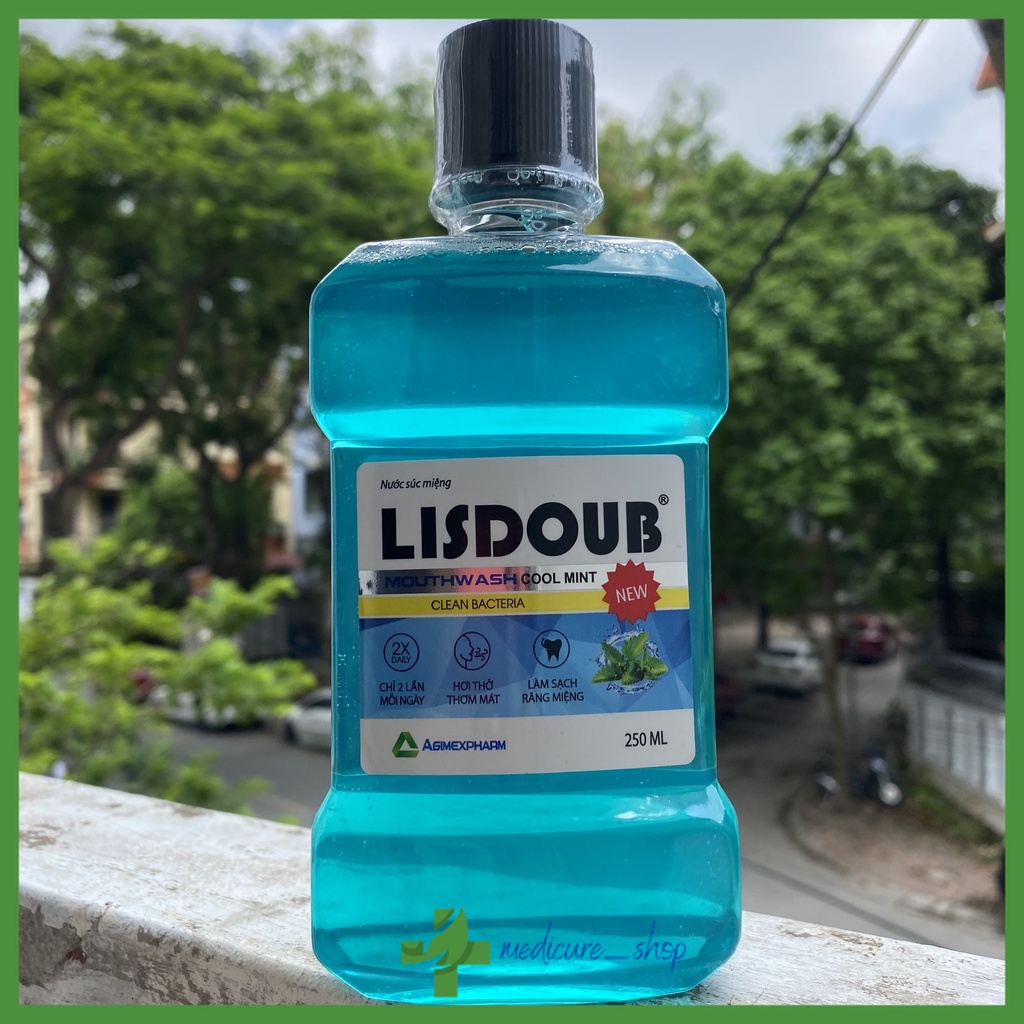 Nước súc miệng thơm miệng, tác dụng giảm hôi miệng, viêm lợi và ngừa sâu răng LISDOUB (Chai 250ml)