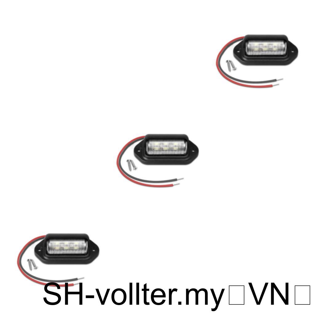 1 / 2 / 3 Đèn led Màu Đen Gắn Biển Số Xe Hơi