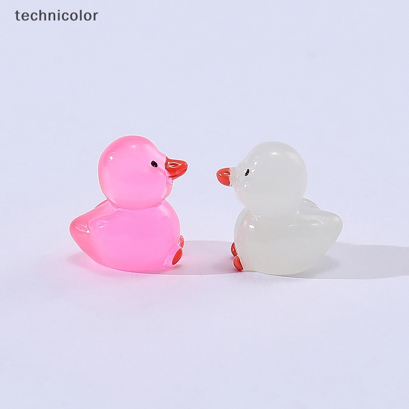 Giảm Giá 1 / 10 Vịt Dạ Quang mini Bằng Nhựa resin Trang Trí Nhà Búp Bê diy