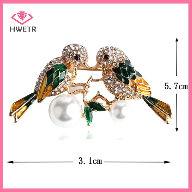 Trâm Cài Áo Hình Chim Đính Đá Thời Trang Cho Nữ Mới