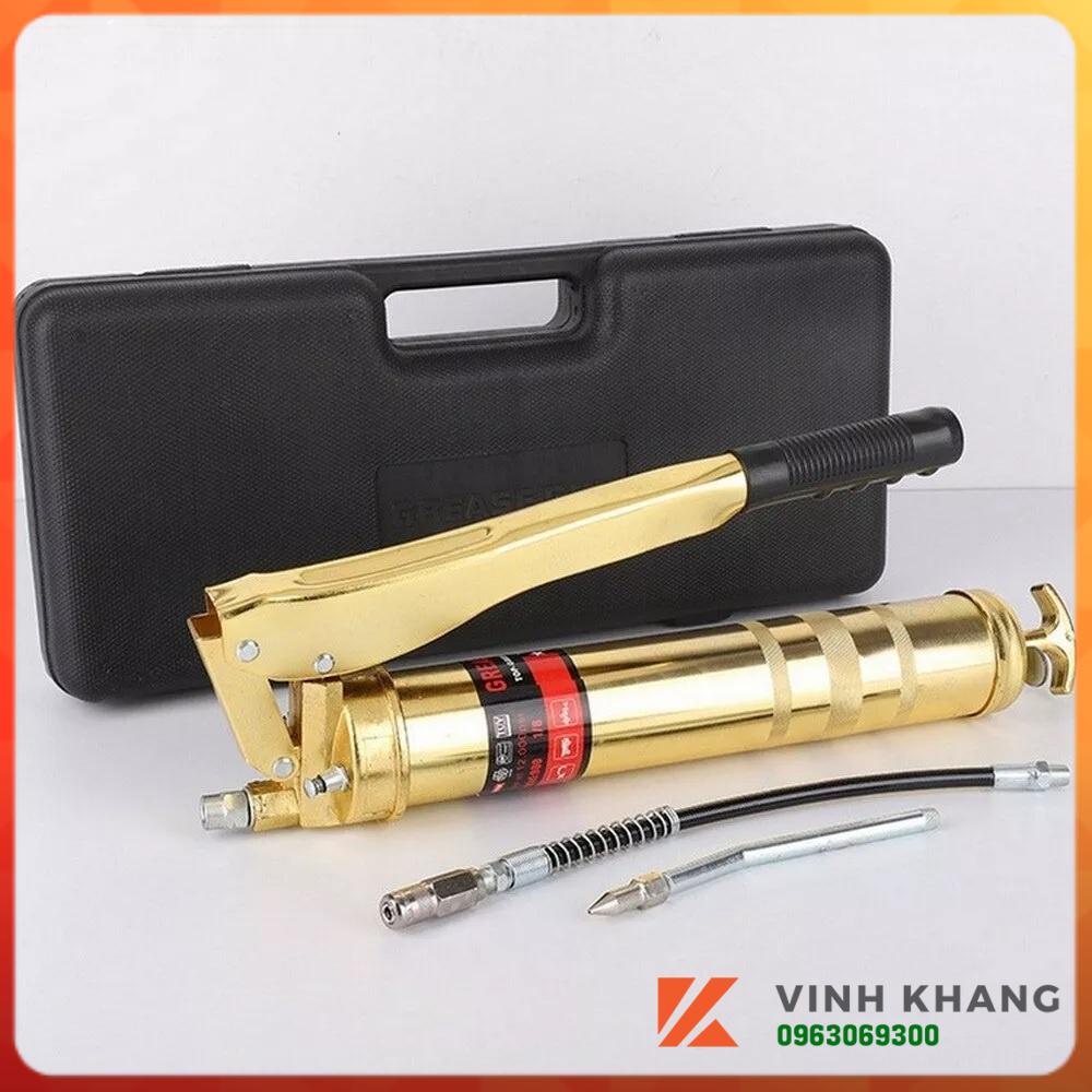 Súng bơm mỡ 2TY cầm tay 900cc - áp lực cao 12000PSI - dạng bơm mỡ con sâu hoặc mỡ nhồi Sinomaxnew