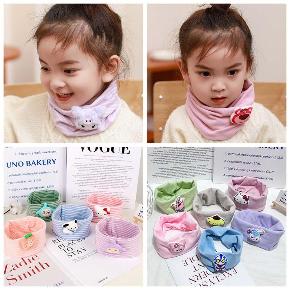 Lombar Khăn Choàng Cổ Họa Tiết Hoạt Hình melody Kẻ Sọc / Gấu / Dâu Tây Dễ Thương Giữ Ấm Thời Trang Ngoài Trời Cho Bé