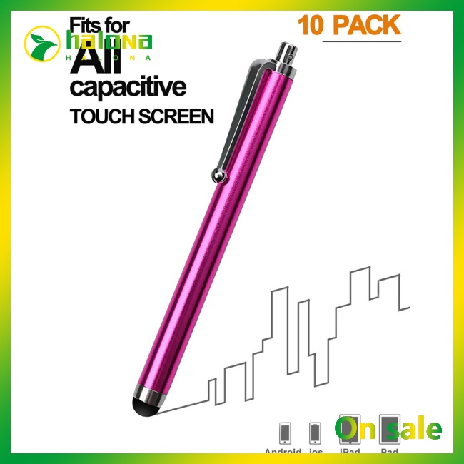 Halo Bút Cảm Ứng Màn Hình Bằng Hợp Kim Nhôm Kèm Kẹp Tiện Dụng Cho Máy Tính Bảng