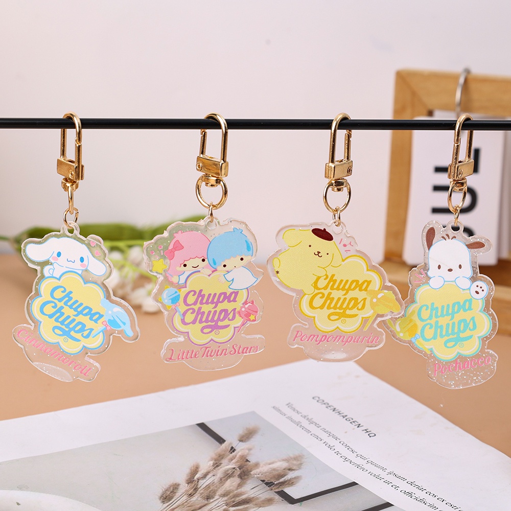 Cinnamoroll kuromi pompompurin my melody pochacco Móc Chìa Khóa - Phụ Kiện Trang Trí Xe Hơi, Túi Xách - sanrio, anime