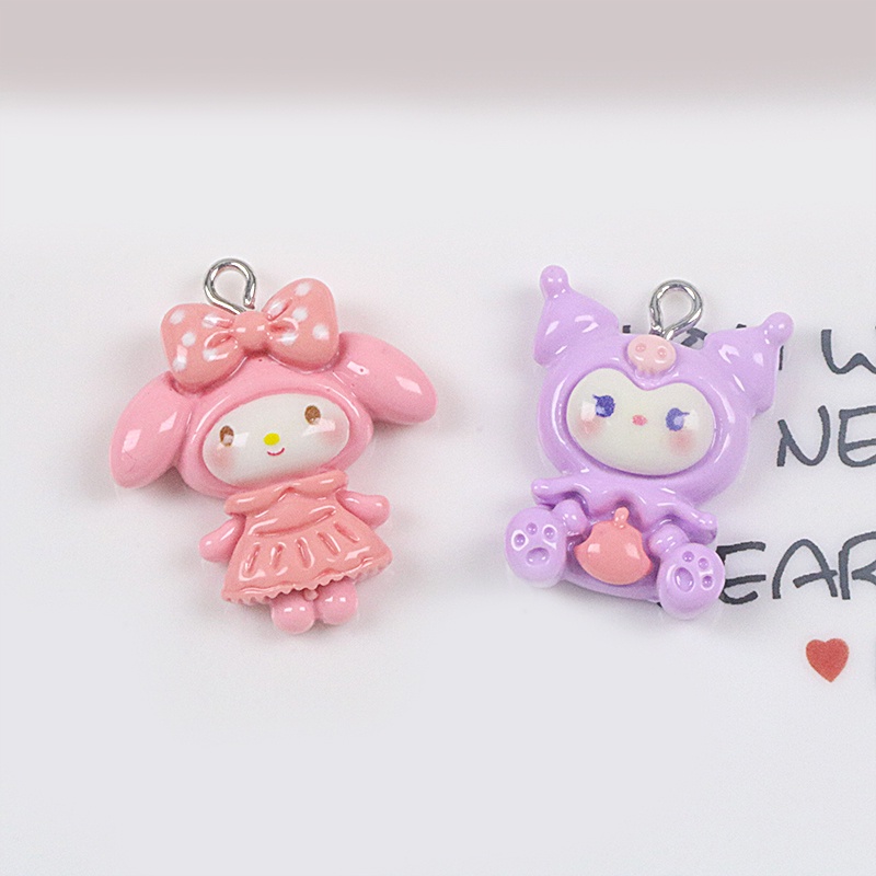 Bông Tai Hình Hoạt Hình Chó Mèo Bằng resin diy