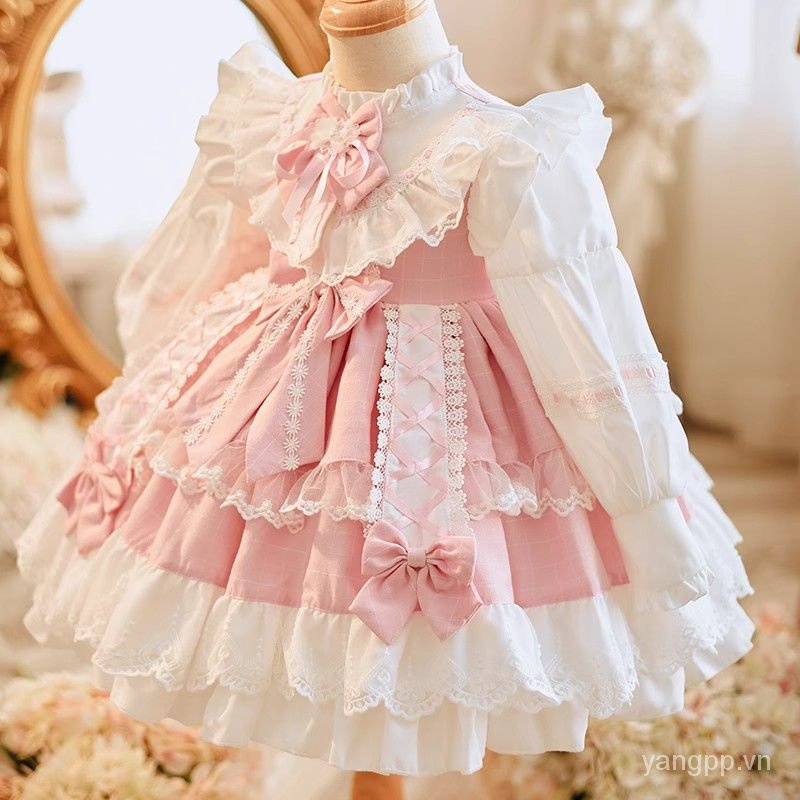 Hàng Mới Về Đầm lolita Thời Trang Thu Đông 2023 Dễ Thương Cho Bé Gái