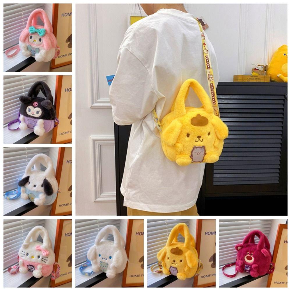 Shanhai Túi Đeo Chéo Đựng Điện Thoại Hình Búp Bê Kumamon melody cinnamoroll Nhồi Bông Dễ Thương Cho Bé