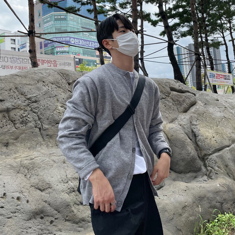 Áo Khoác cardigan Dệt Kim Phong Cách Hàn Quốc Thời Trang Mùa Thu Cao Cấp Cho Nam