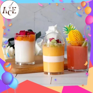[SP10006] Set 5 ly trụ nắp cầu đựng pana cotta, mousse, bánh kem, bánh tiệc 150ml
