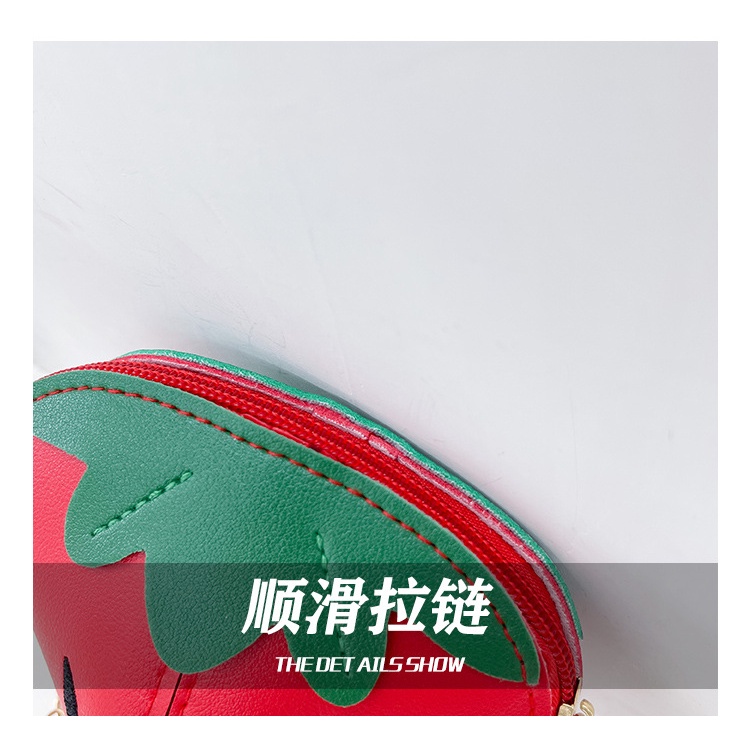 Túi Đựng Tiền Xu Mini Hình Trái Dâu Dễ Thương Cho Bé