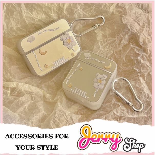 Vỏ Đựng Ốp Case Airpods Chống Va Đập Bám Bụi Hình Gấu 1/2,3,Pro - Jerry Shop