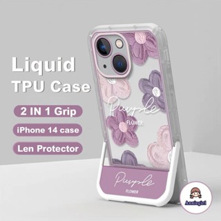 Vinatge Tranh Sơn Dầu Hoa Vô Hình Giá Đỡ Ốp lưng IPhone 11 15 16 Pro Max 12 14 13 Pro Max XS XR 7 8 Plus Ốp Lưng TPU Mềm Chống Sốc
