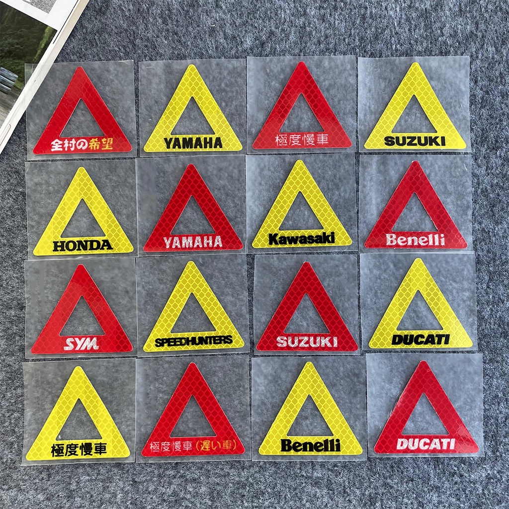 Nhãn Dán Cảnh Báo Tốc Độ Cao Hình Tam Giác 3d Phản Quang Thông Dụng Cho Xe Mô Tô gsx adv150 benelli honda namx