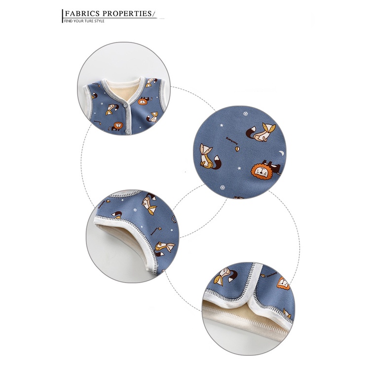 Áo Khoác Lông Cừu Không Tay 73-120cm Dành Cho Bé Trai Và Bé Gái