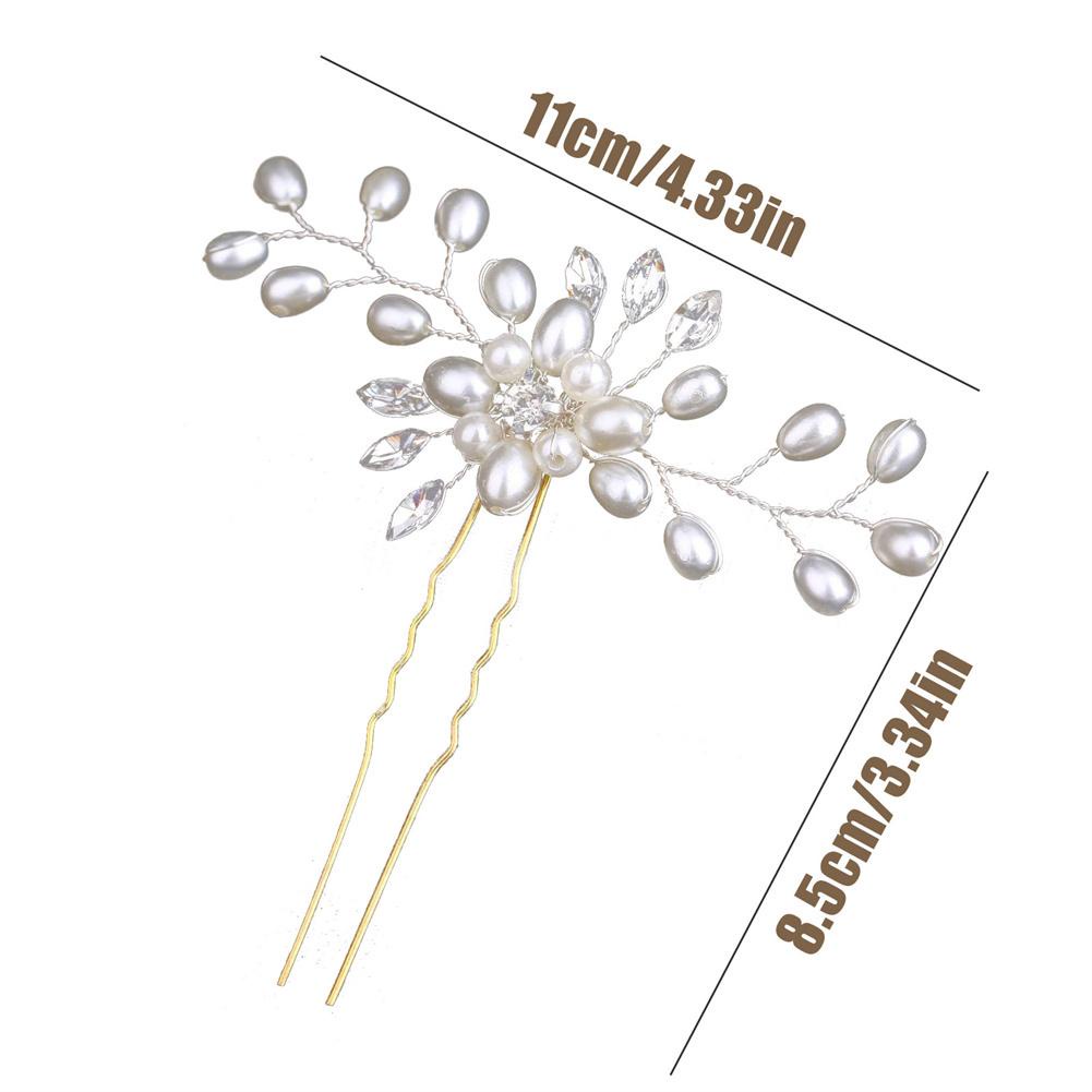 Trâm Cài Tóc Cô Dâu Đính Hoa Và Ngọc Trai f0y5