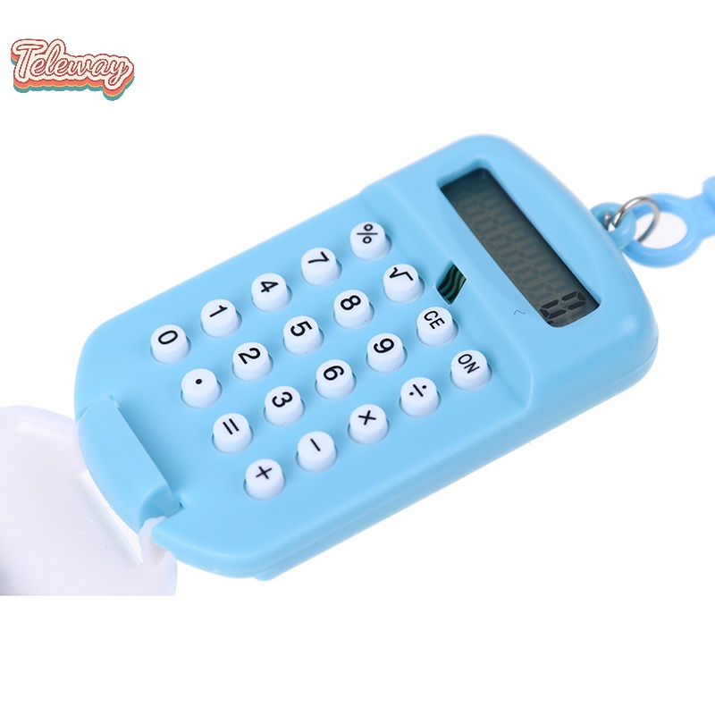 Máy Tính Bỏ Túi Mini  Có Móc Khóa Sáng Tạo Kích Thước Bỏ Túi Dùng Trong Văn Phòng