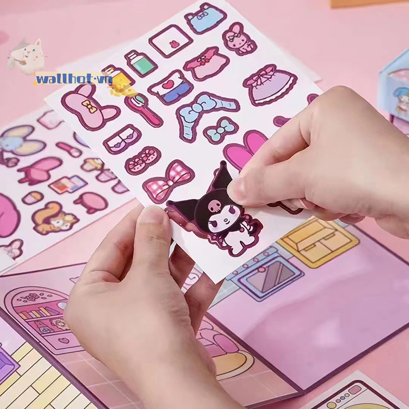 Wallhot > Sách Hoạt Động Nhà Búp Bê kuromi cinnamoroll Dễ Thương mymelody Làm Quà Tặng Ngày Của Trẻ Em