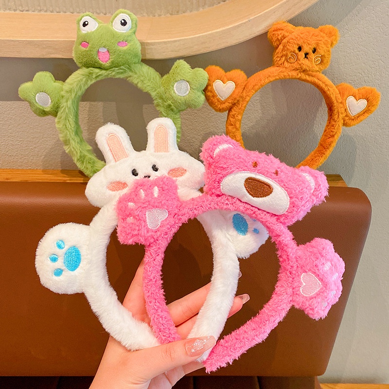 SANRIO Băng đô Cài Tóc Rửa Mặt Đa Năng Màu Trắng Thời Trang Hàn Quốc Cho Nữ