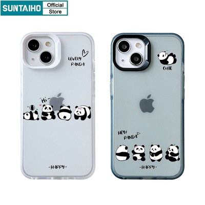Suntaiho ốp lưng iphone Ốp Điện Thoại tpu Dẻo Trong Suốt Họa Tiết Gấu Trúc Cho iphone 15 14 12 13 11 pro max ip 7 8 plus iphon x xs xr xs max