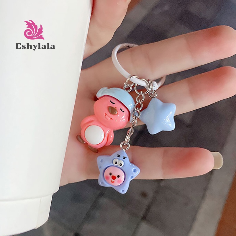 Eshylala Móc Khóa Ba Lô Hoạt Hình loopy little beaver Dễ Thương diy Làm Quà Tặng Mới]