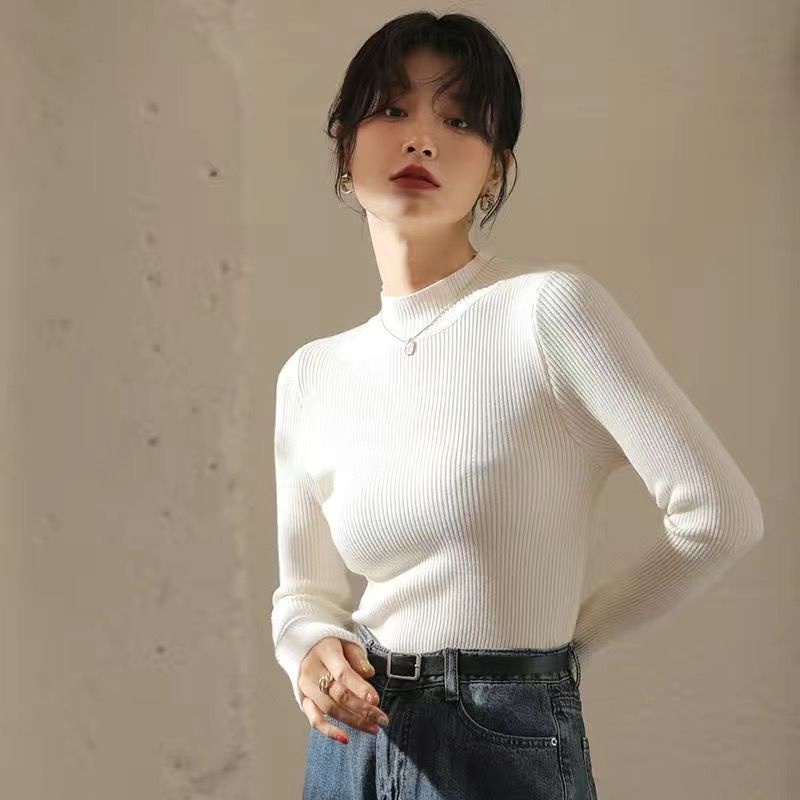 Áo sweater Cổ Lọ Dáng Ôm Phong Cách Hàn Quốc Thời Trang Thu Đông Mới Cho Nữ