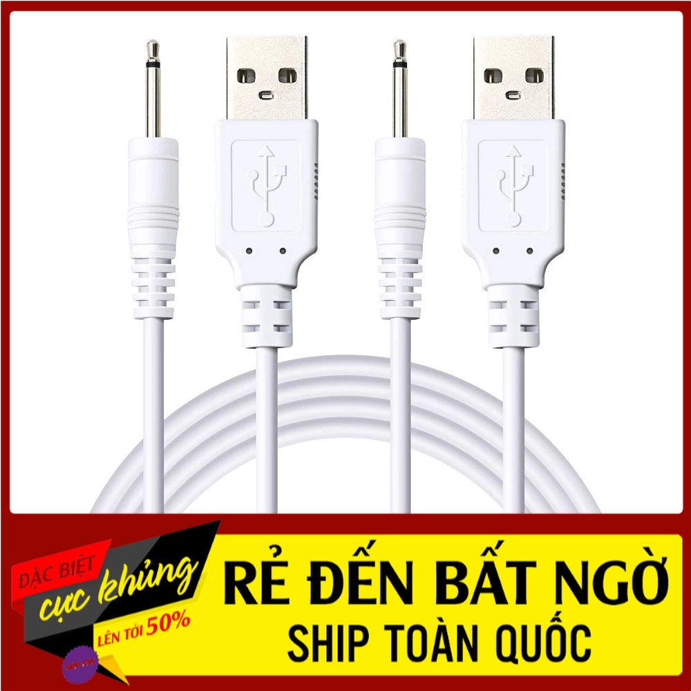 Dây sạc máy massage USB sang 2.5 Aux, dành cho các loại máy massage mặt mắt body toàn thân đầu nhọn (Xả Rẻ Lấy 5*)