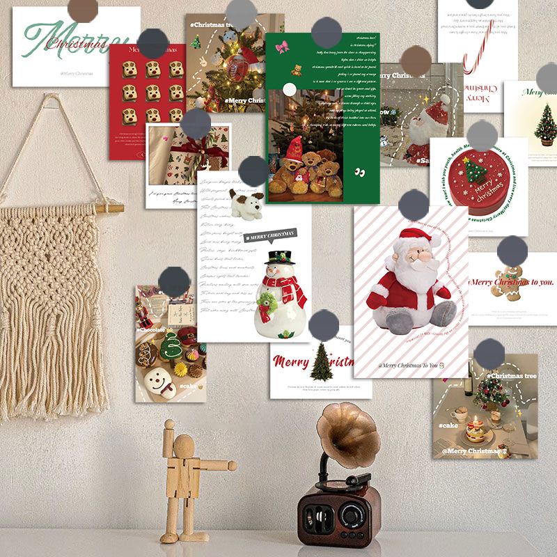 Thiệp Giáng Sinh Treo Tường diy Phong Cách Mỹ Đơn Giản Trang Trí Phòng Ngủ Thẻ