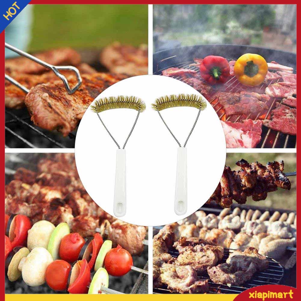 Set 2 Bàn Chải Dây Thép Không Gỉ Làm Sạch Vỉ Nướng bbq