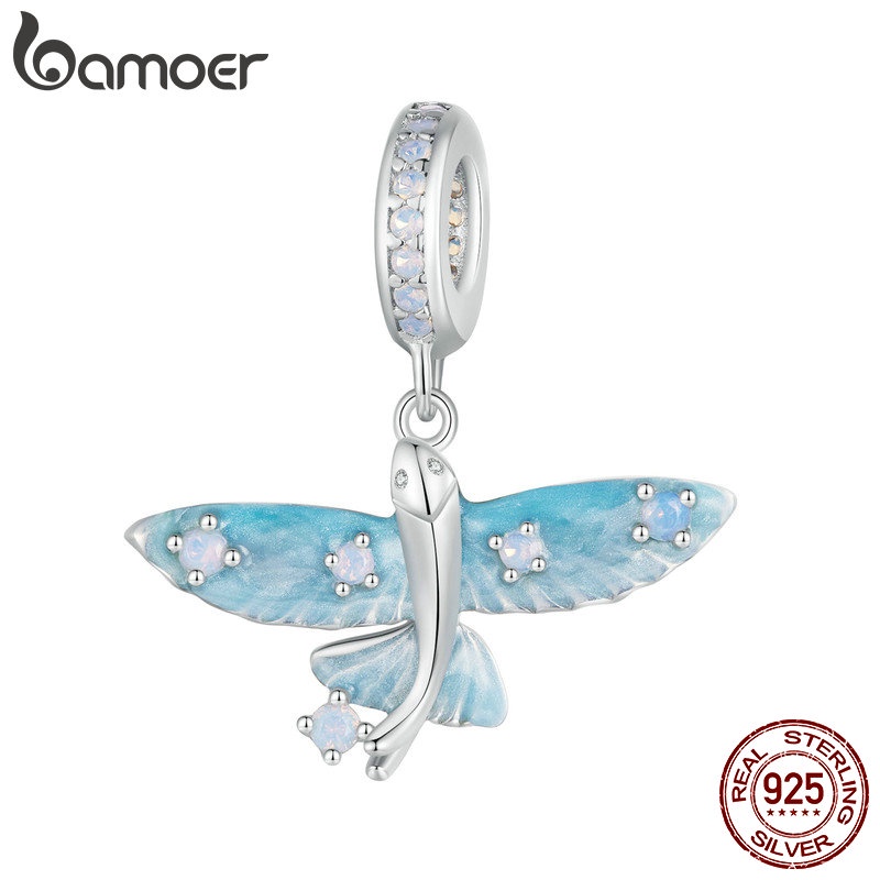 Bamoer Mặt Dây Chuyền Bạc 925 Hình Cá Bay