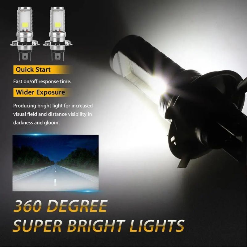 1 Đèn Pha LED P15D H4 H6 12V-30V 6000K Chất Lượng Cao Cho Xe Mô Tô yk