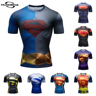 Áo Thun Thể Thao Mau Khô In Logo superman Thời Trang Cho Nam