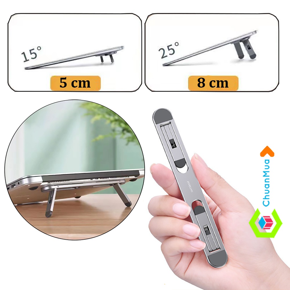 Thanh Dán Giá Đỡ Laptop Tản Nhiệt, Kê Bàn Phím Bằng Inox