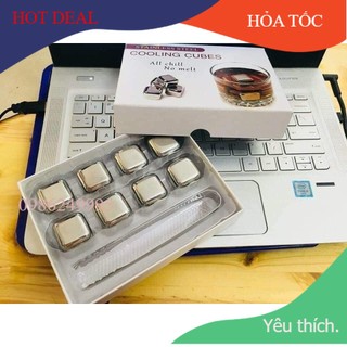 SET 8 VIÊN Đá INOX 304 lạnh vĩnh cửu - Cooling Cubes 8 viên SSGP CAO CẤP