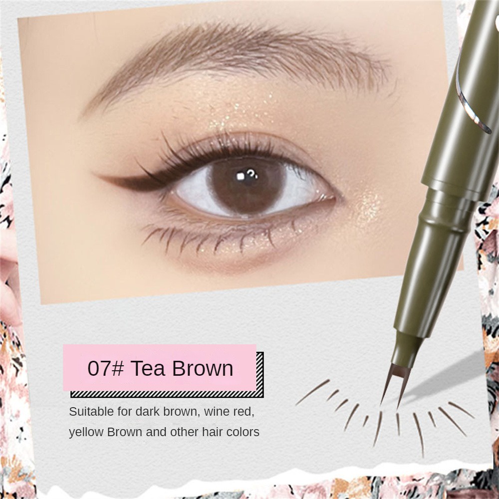 Bút Kẻ Mắt Lông Mi Colorbee Không Lem Bút Chì Kẻ Lông Mày Hai đầu Siêu Mịn Nằm Tằm Xuống Nhanh Khô Không Thấm Nước Lâu Trôi, Mỹ   Dễ Thương