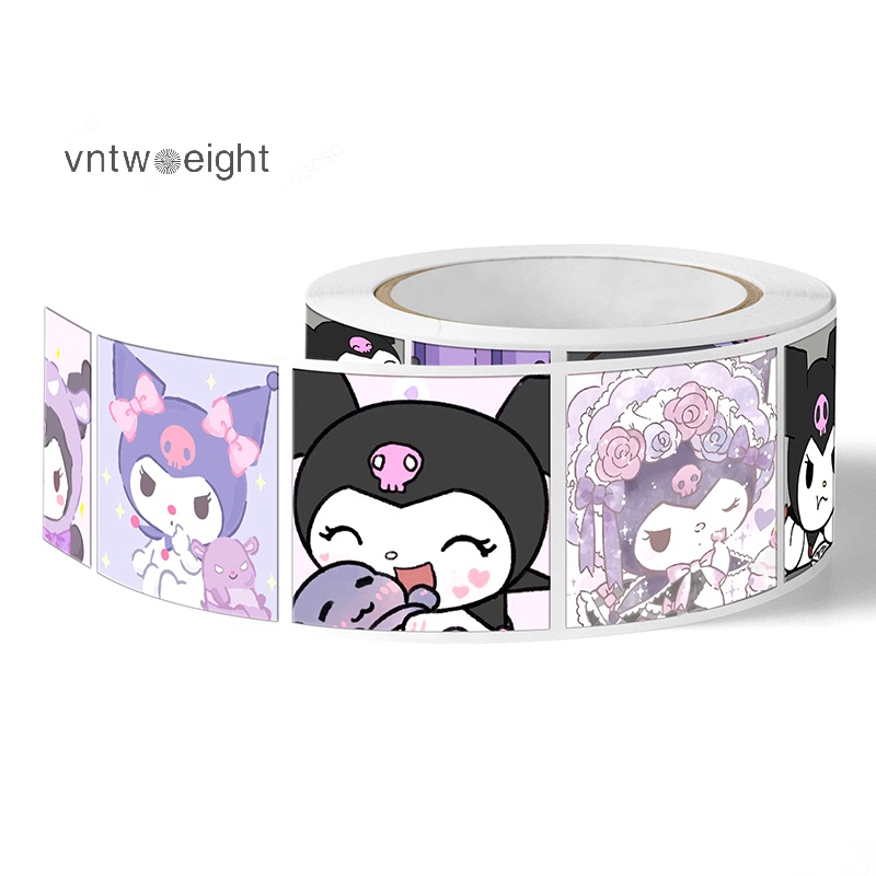 Cuộn 500 Miếng Dán Niêm Phong Trang Trí In Hình Biểu Cảm Hoạt Hình sujian333